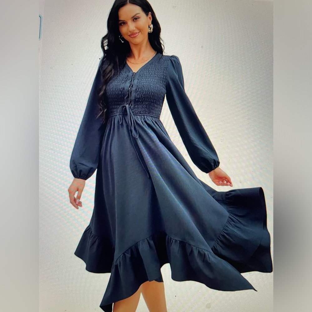 Zaful navy blue dress